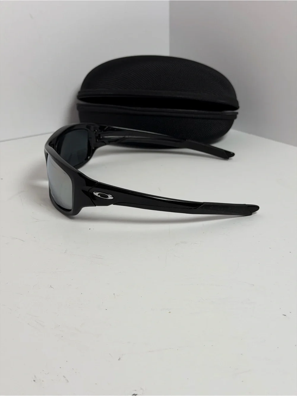 Oakley Valve Polished Black Frame Sunglasses with Prescription READ
